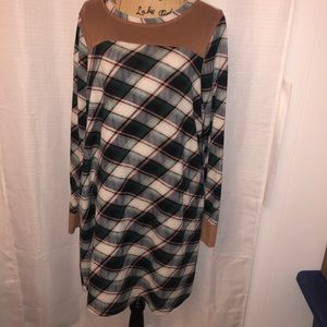 Large Plaid Boutique Dress